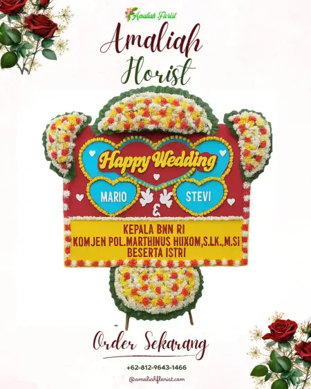 Papan Bunga Pernikahan Aditirto